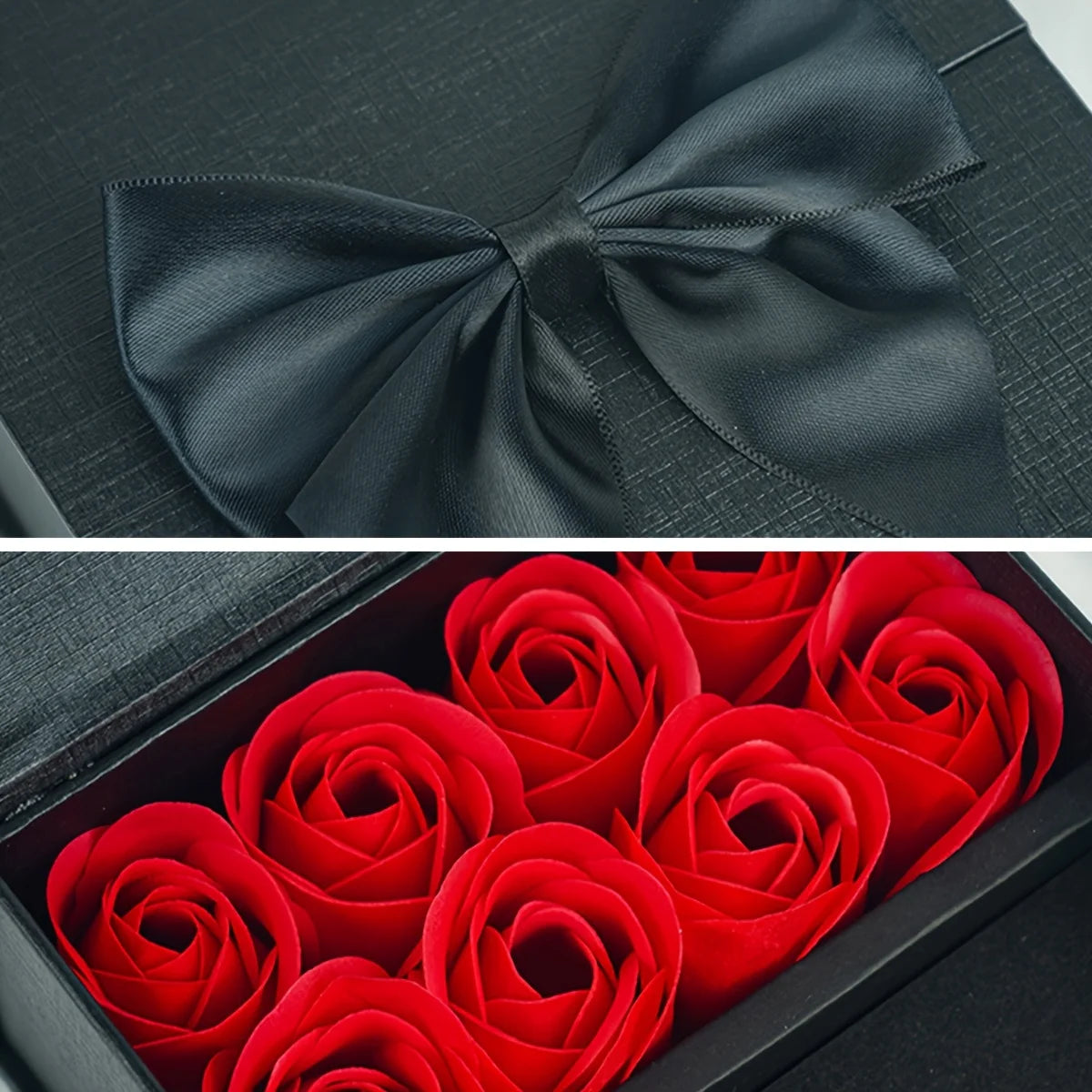 Valentine's Day Gift Box Rose Flower Ring Necklace Jewelry Box Soap Flower Present Box for Girlfriend Oasis Select