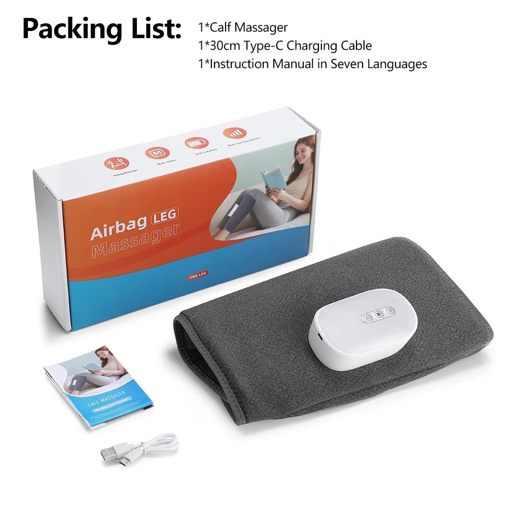 Wireless Air Compression Leg Massager – 3 Modes, 360° Calf