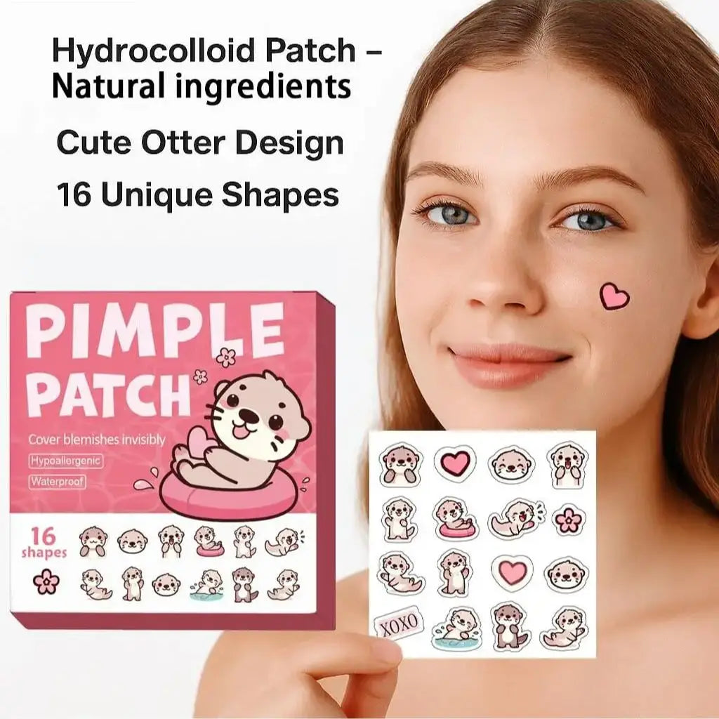 Hydrogel patch -32/48/64 pieces, hypoallergenic, waterproof, nonalcoholic skin sticker Cute otter design for both men and women Oasis Select