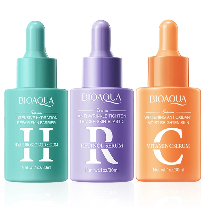BIOAQUA Vitamin C Retinol Hyaluronic Acid Face Serum Set Face Serum Set Oasis Select Each 1pcs