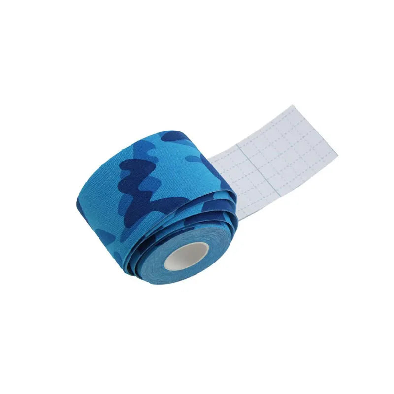 1pcs Kinesiology Tape Roll Cotton Elastic Adhesive Muscle Bandage Strain Injury Support Neuromuscular Sport Kinesiotape Oasis Select Blue Camo 7.5cm