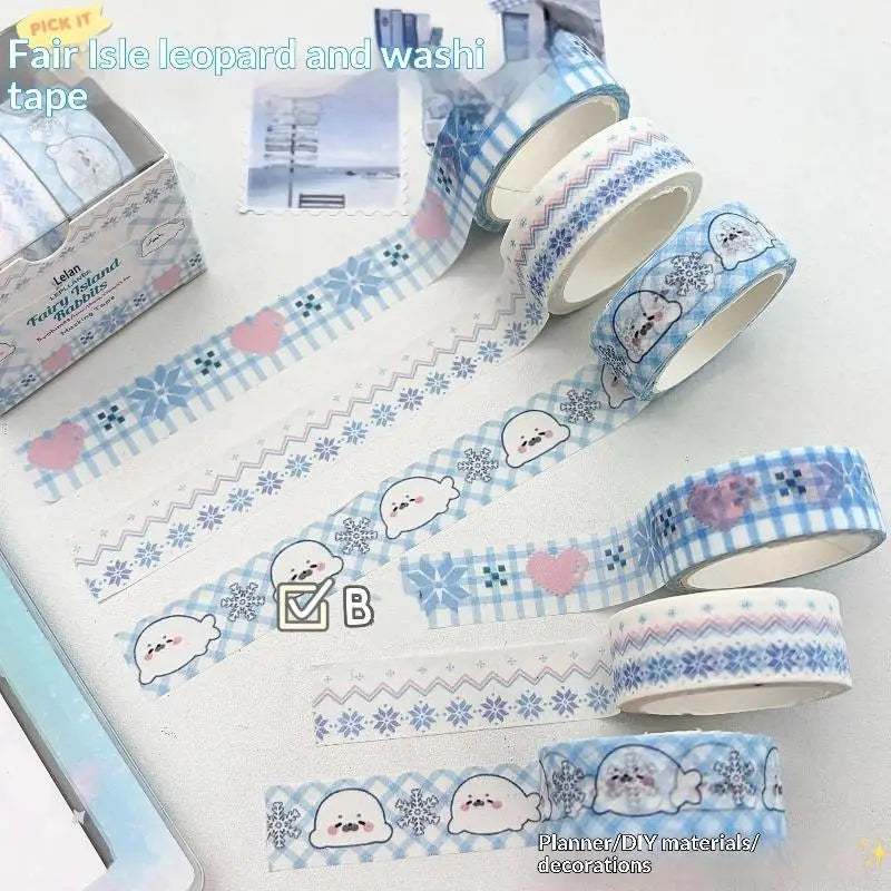 2/3Pcs INS Style Decorative Tape Set Wing Bow Grid Pattern Cute Adhesive Tapes for DIY Scrapbooking Journaling Craft Projects Oasis Select L