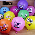 10/20/40/60pcs Children'S Birthday Party Is Decorated With Lovely Smiling Face Printing Large Big Eyes Smiley Face Latex Balloon Oasis Select 10pcs 12INCH