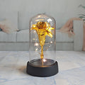 Artificial Carnation Flowers Valentines Day Gift For Girlfriend Eternal Carnation LED Light Foil Flower Mother's Day Gift Oasis Select gold