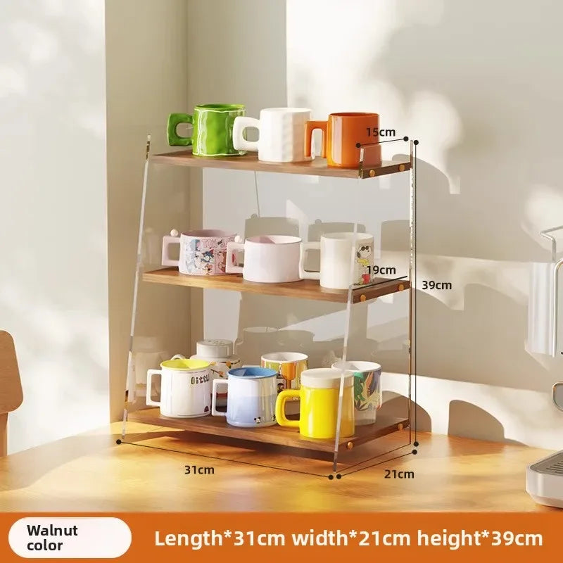 Multi-functional Desktop Shelf Acrylic Cup Holder Water Household