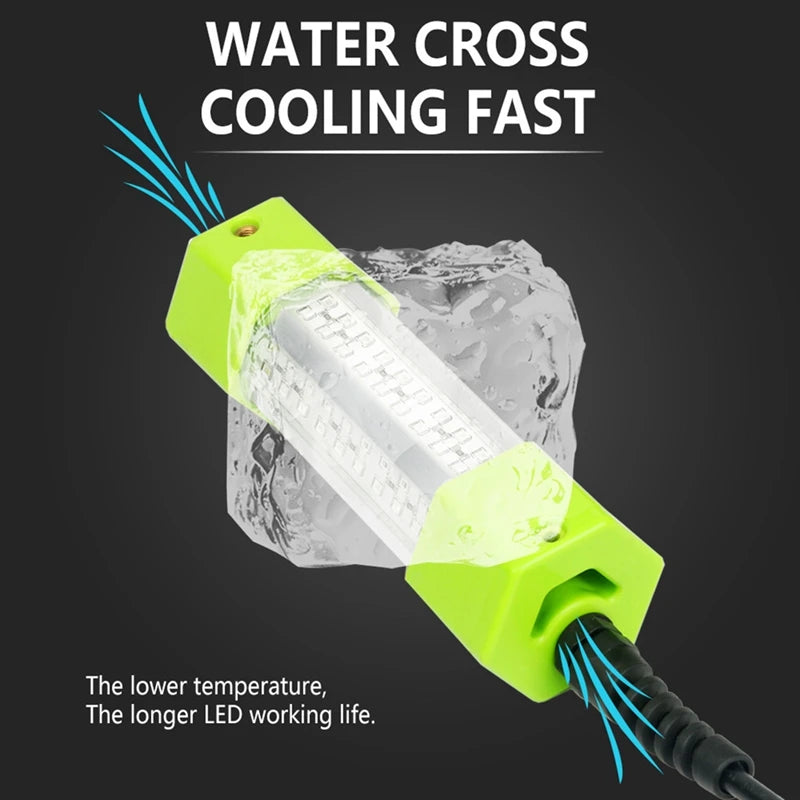 70W DC 12V LED Fishing Light 108 LED Bait Submersible Fishing Light Underwater Crappie Lure Green Night Fishing Finder Oasis Select