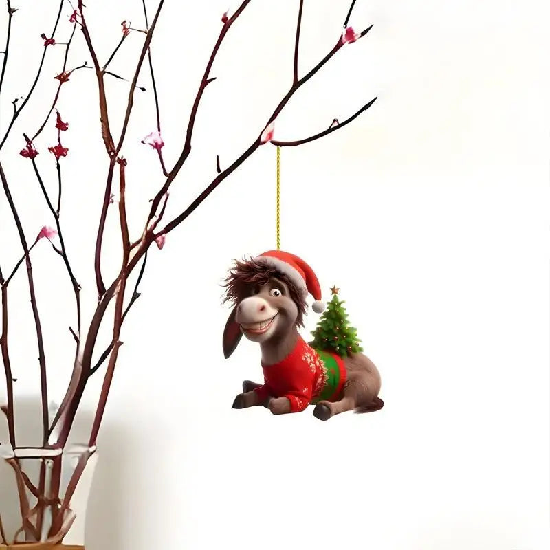 Acrylic Christmas Tree Hanging Ornament | 2D Flat Xmas Pendant