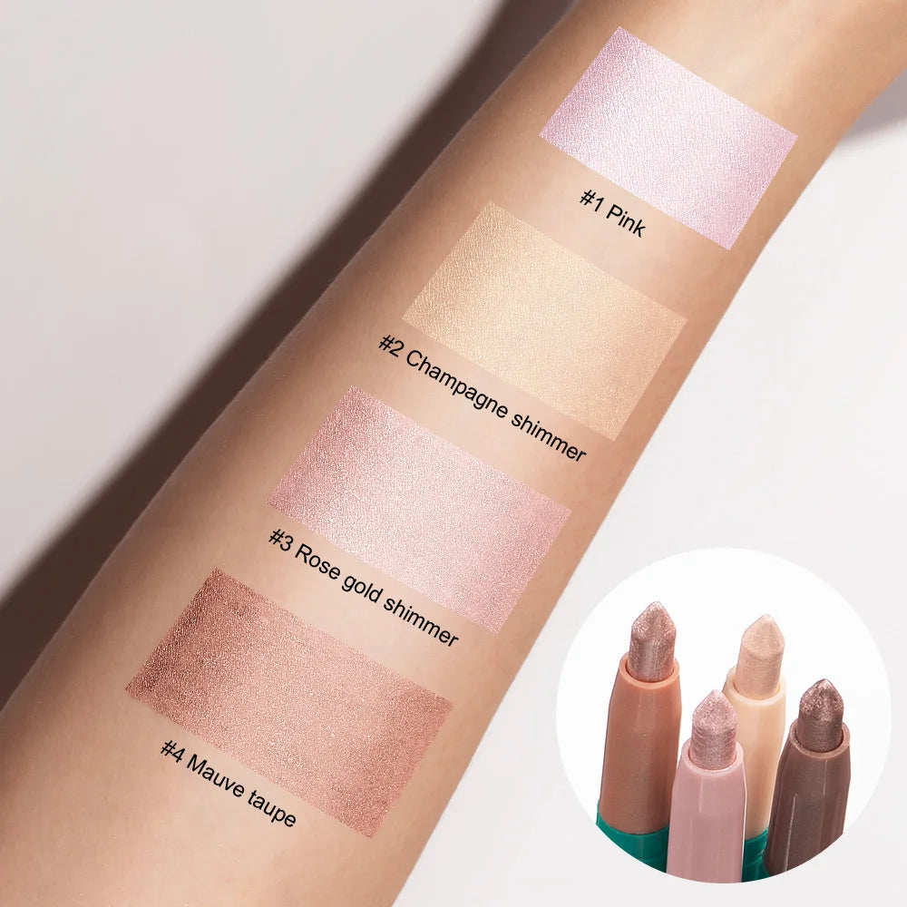 Eyeshadow Stick Brilliant Eye Brightener Waterproof Long-lasting Shining Creamy and Soft Texture Easy to Apply and Blend Makeup Oasis Select