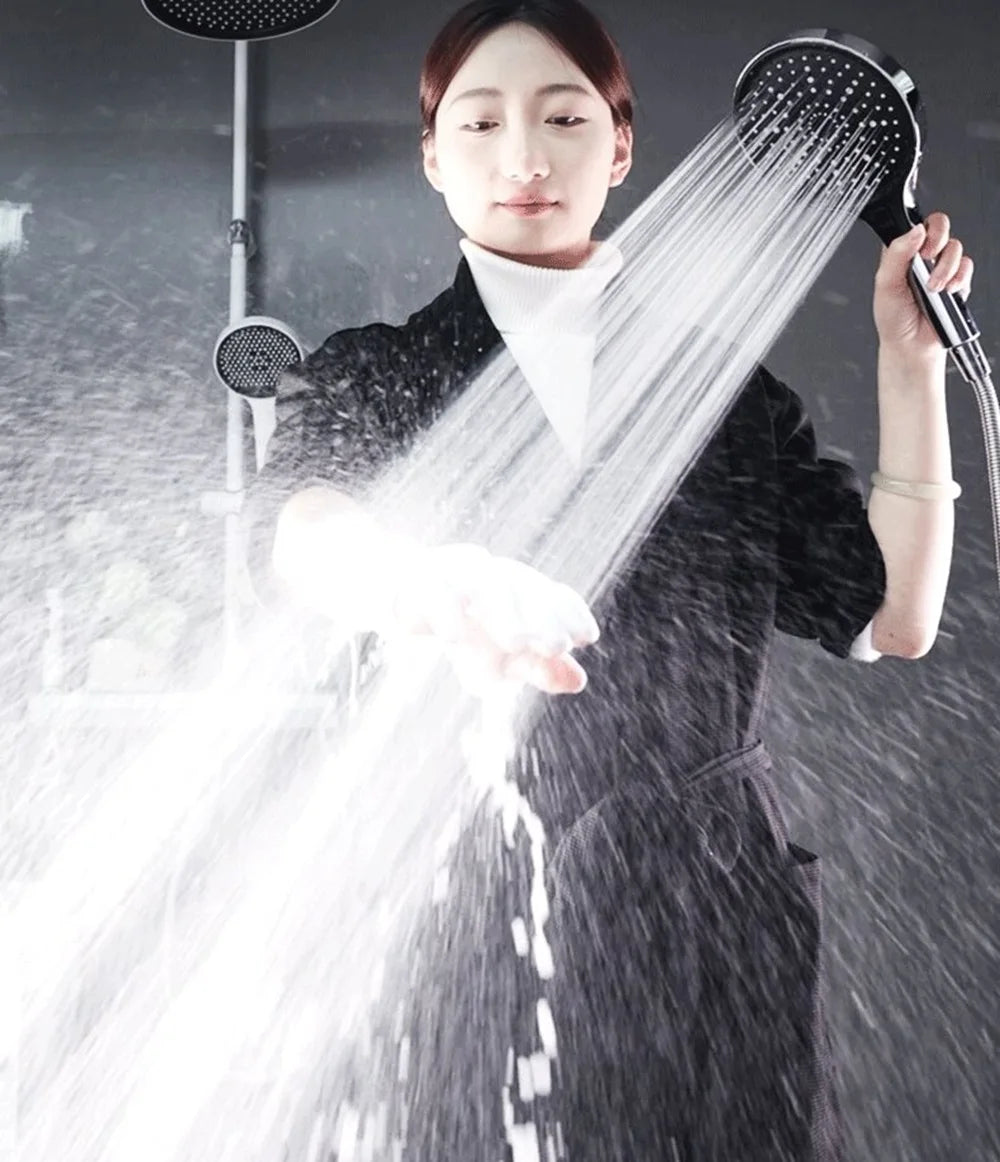 New 150mm Super large Panel 3 Modes High Pressure Shower Head Water Saving Water Rain Shower Faucet Sprayer Bathroom Accessories Oasis Select