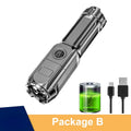 USB Rechargeable LED Zoomable Flashlight – 3 Modes, IPX-4