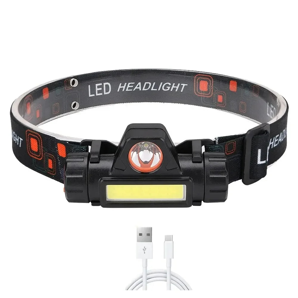Q5 COB LED Headlamp 500lm | Built-in 18650 Battery, Waterproof