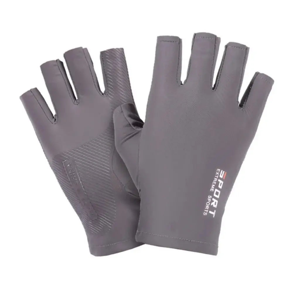 Ice Silk Halffinger Cycling Gloves for Men and Women Outdoor Sports Fitness Driving Fishing Highelastic Comfortable Oasis Select