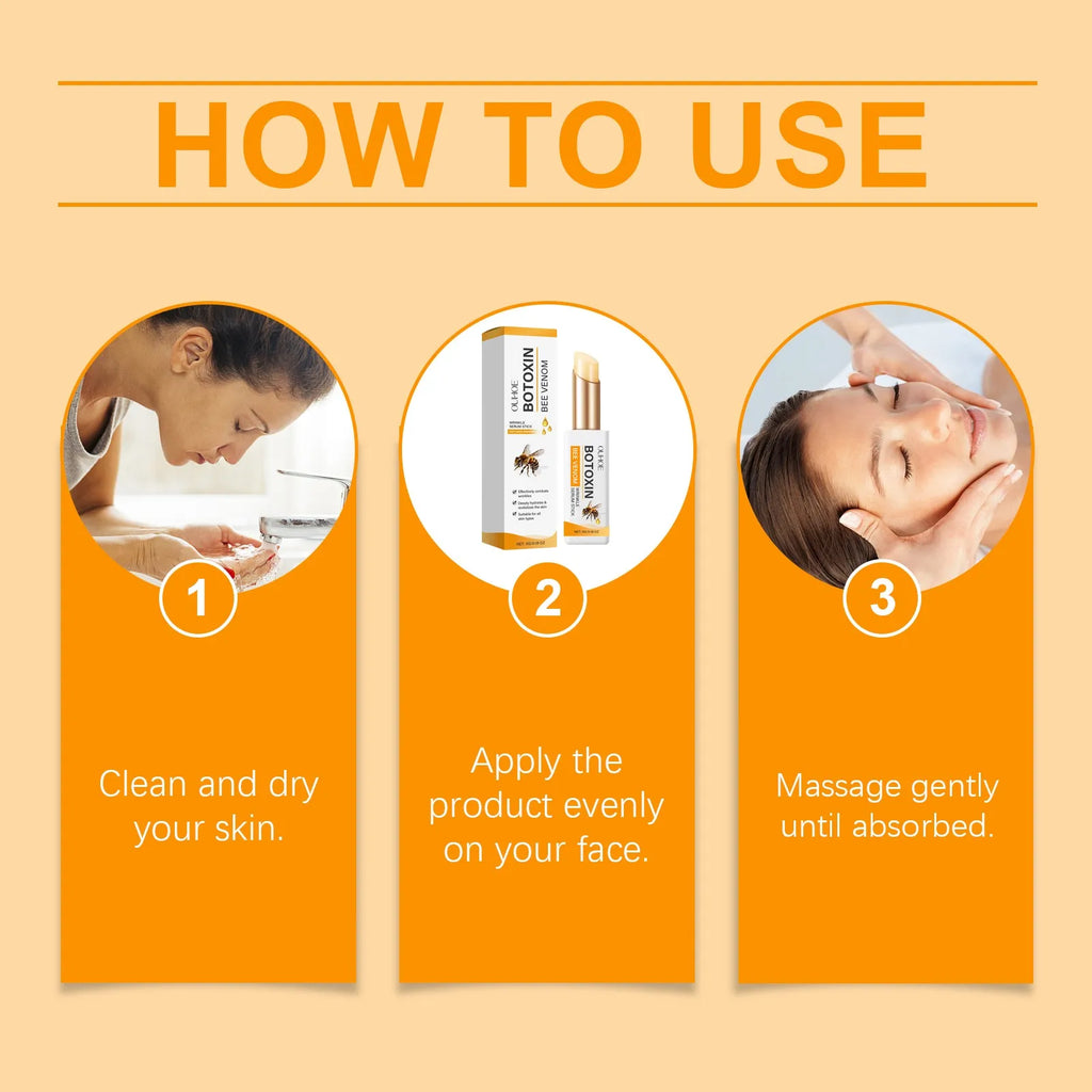 Bee Venom Anti Wrinkle Stick Face&Eye Cream Firming Lifting Reduce Dark Circles Puffiness Eye Bags Smoothing Fine Lines Skincare Oasis Select
