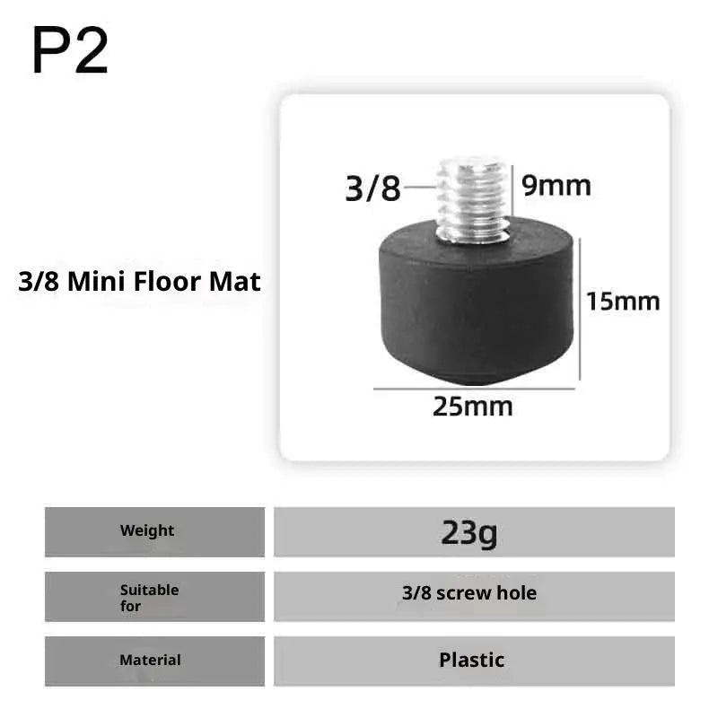 1Pc Universal Anti-slip Rubber Foot Pad Feet Spike 3/8 Inch 1/4 Inch M8 Photography Accessories For Tripod Monopod Oasis Select 2