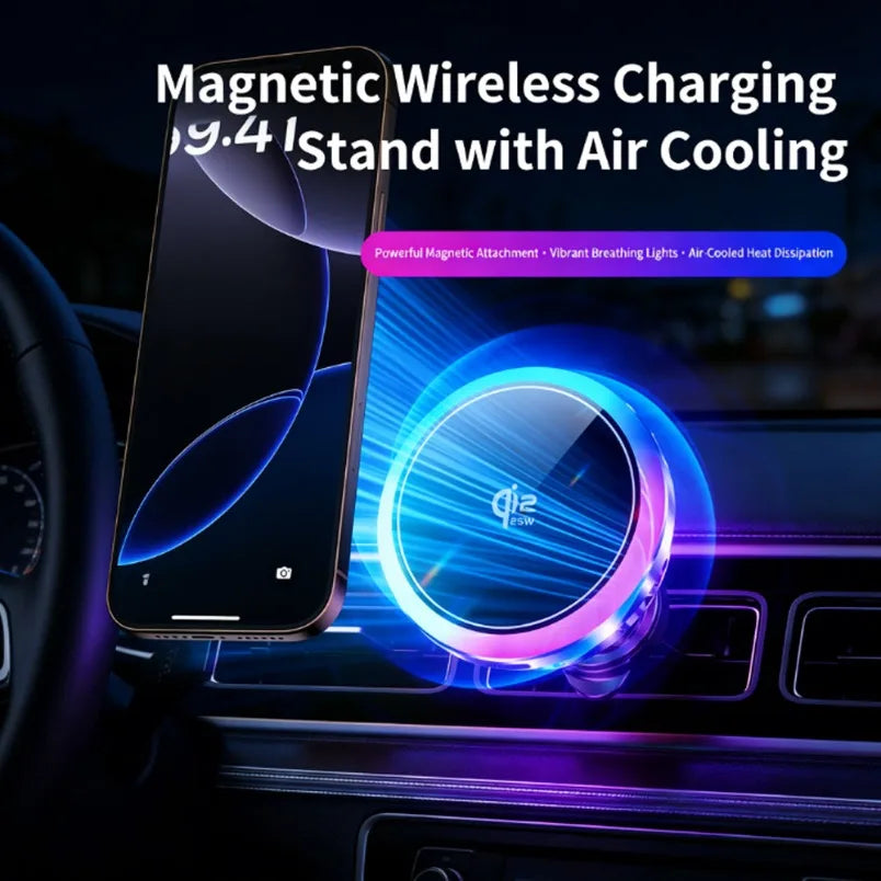 25W Qi2.2 Wireless Car Charger Magnetic Car Mount Compatible For iPhone 15 16 17 Samsung S26 Ultra Google Pixel 10 All Qi Phones Oasis Select