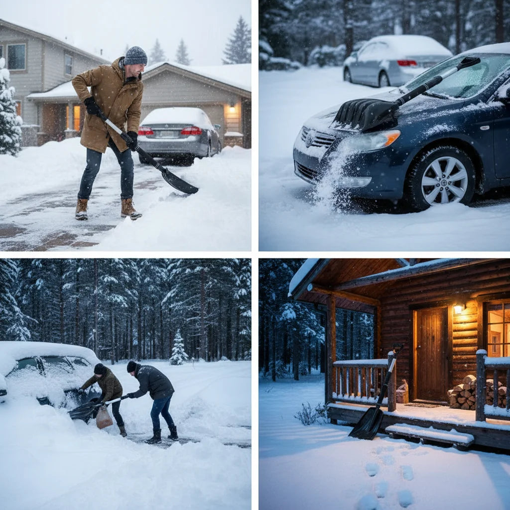 Portable Snow Shovel – Wide Blade, Telescopic & Detachable Snow Shovel Oasis Select