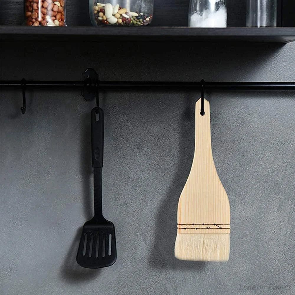 4Pcs Flat Hake Brushes Artist Painting Brushes Set Wool Bristles Wash Brush for Watercolor, Ceramic and Pottery Painting Oasis Select