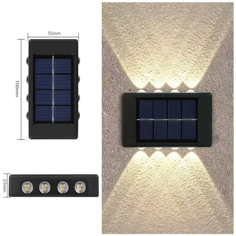 Solar LED Outdoor Wall Light – IP65 Up & Down Garden Lamp