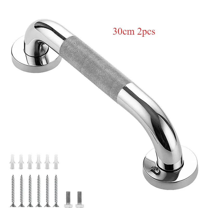 Bathroom Tub Toilet Handrail Grab Bar Stainless Steel 300/400/500Mm Anti Slip Shower Safety Support Handle Towel Rack Oasis Select 30cm 2pcs