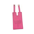 PU Leather Luggage Tags Embossed Design Sturdy Snap Closure Perfect For Travel Suitcase ID Holder Multiple Color Options Oasis Select C