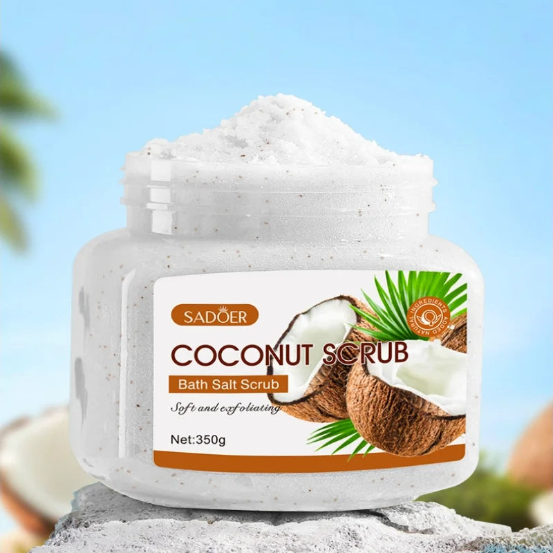 350g Coconut Body Scrub – Walnut Shell, Glycerin & Coconut Extract Exfoliating Body Scrub Oasis Select
