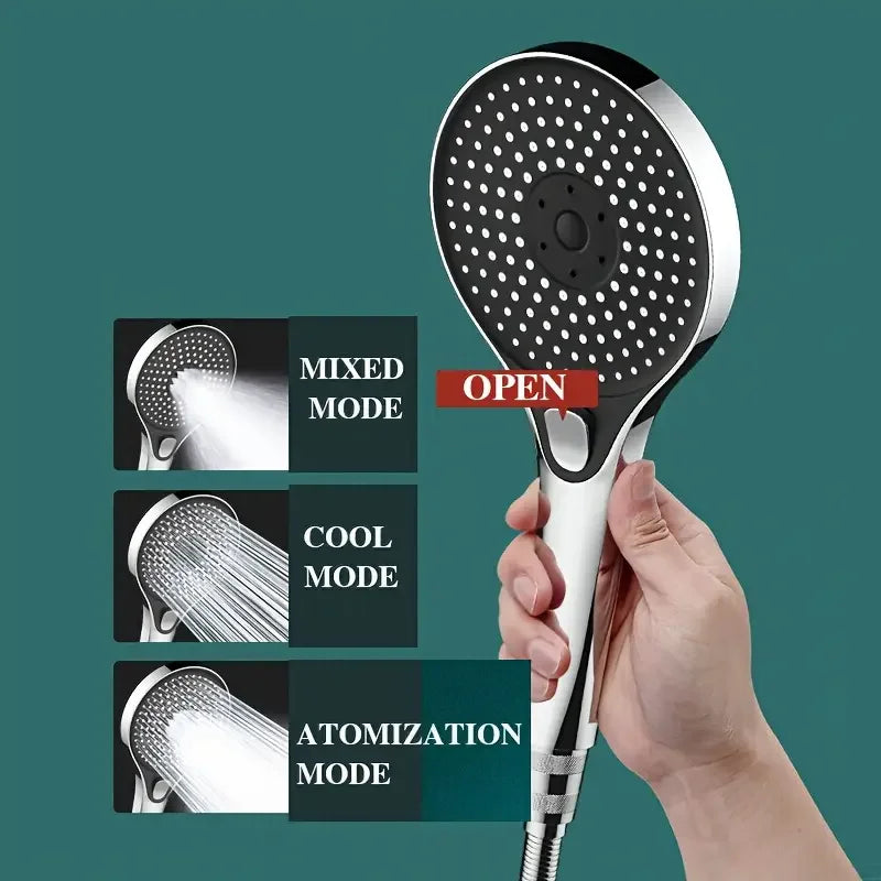 3-Speed High-Pressure Large Panel Shower Head Combo Set