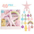 Table Centerpieces Macaron Christmas Balls Easy Storage Christmas Balls 15.5*7.5*15.5cm Crafted From Good Materials Oasis Select China Mainland