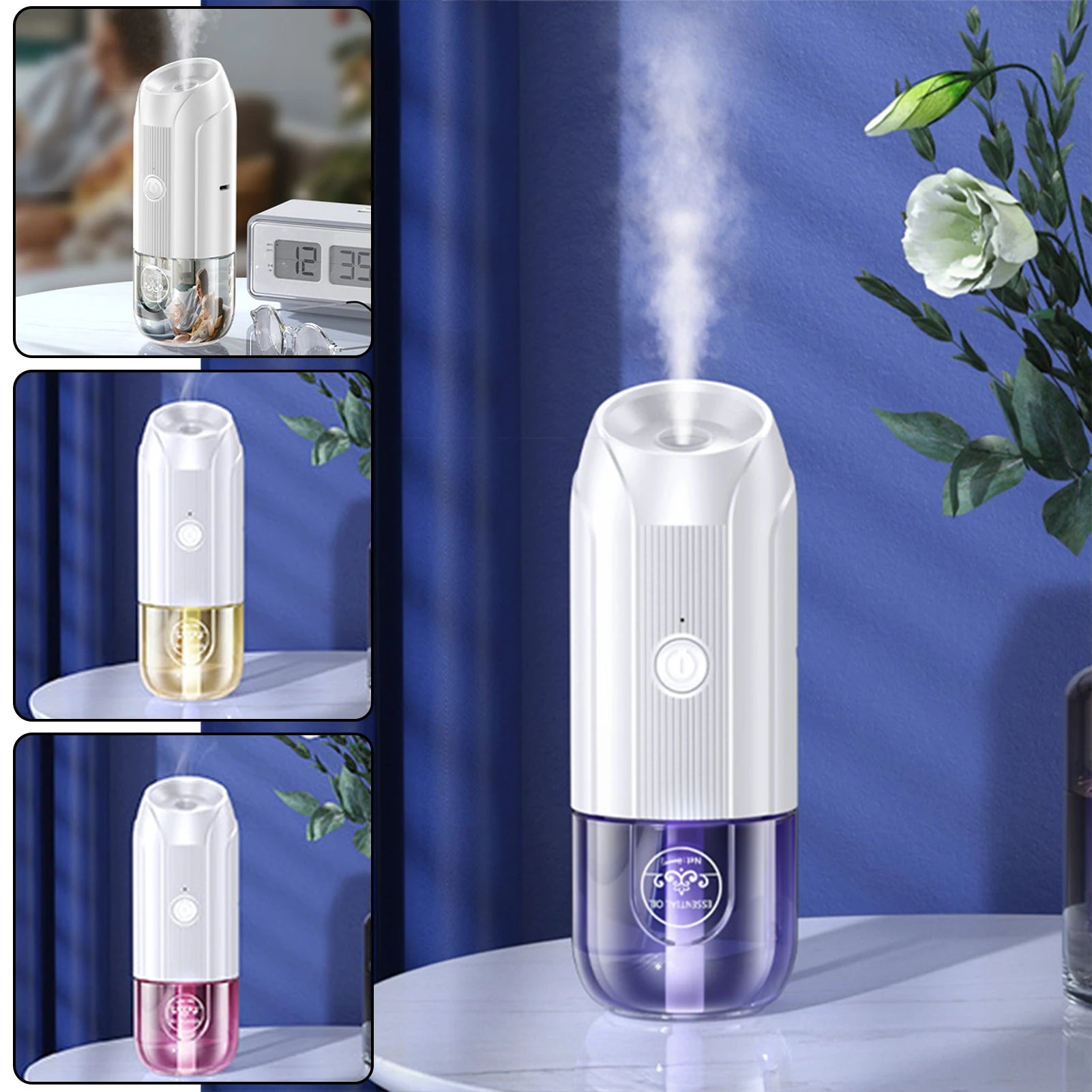 Mini Portable Aromatherapy Diffuser | 3 Modes, 80ml Rechargeable