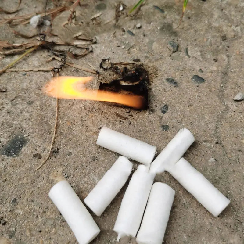 20Pcs Outdoor Mini Portable Fire Starter Camping Survival Practical Waterproof Props Cotton Core Fire Starter Oasis Select