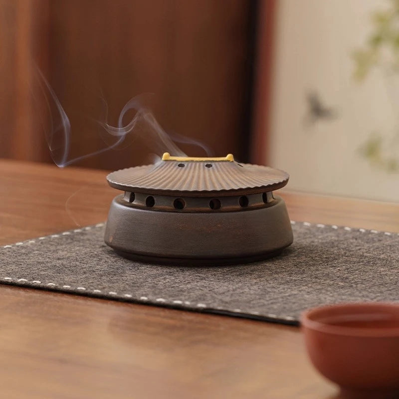 Creative Ceramic Incense Burner Antique-style Household Indoor Aroma Diffuser, Chinese-style Incense Display Item Incense Burner Oasis Select