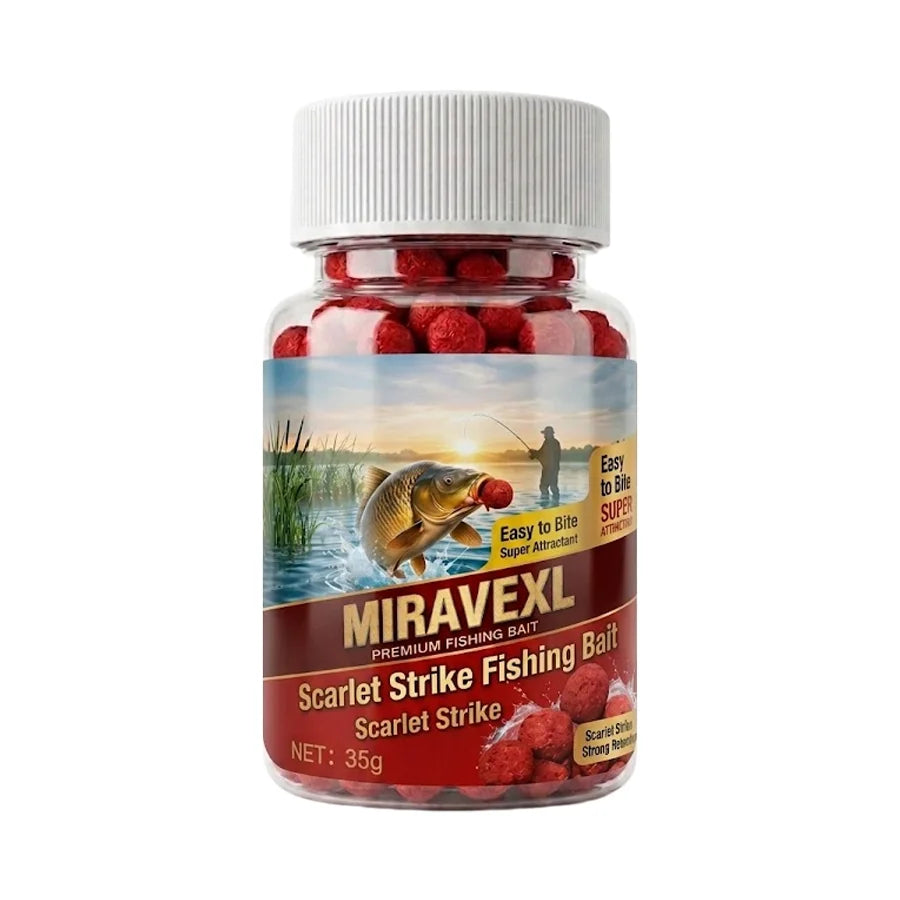 MIRAVEXL Scarlet Strike Fishing Bait Red Boilies Soft Pellet Lure High Attractant Carp Fishing Tackle Accessories Oasis Select 1PC