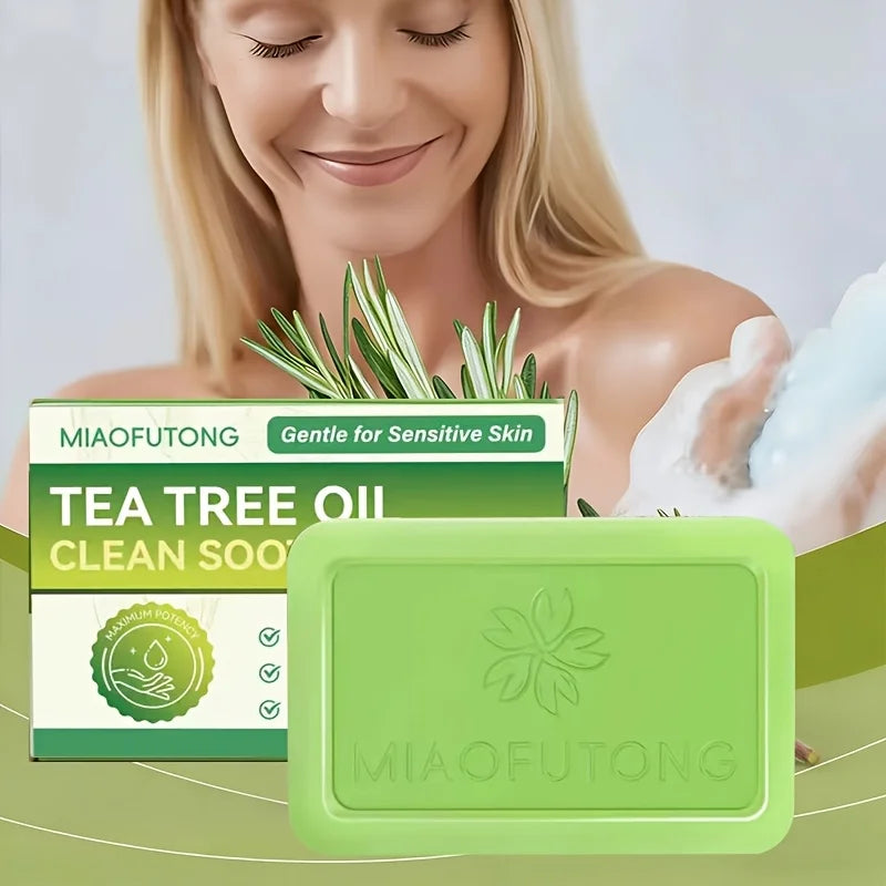 Tea Tree Essential Oil Handmade Soap, Gentle and Clean for Face Washing and Bathing, Full Body Bathing Oasis Select