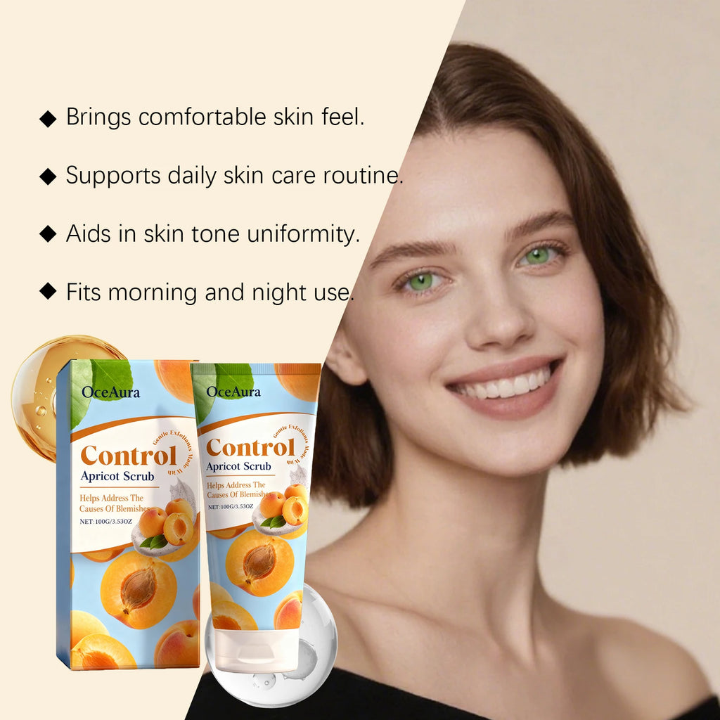 Exfoliating Apricot Facial Scrub Improves Skin Smoothness Evens Skin Tone Cleanses Pores Removes Dead Skin Refreshes Moisturizes Oasis Select