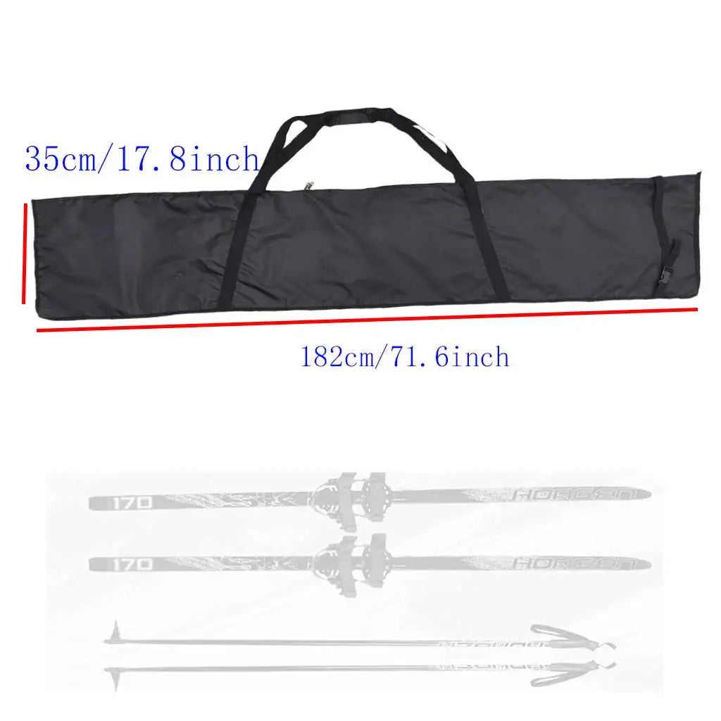 182cm PortableSki Bag Waterproof Polyester Ski Board Zippered Carrying Case with Easy-Carry Handle Oasis Select