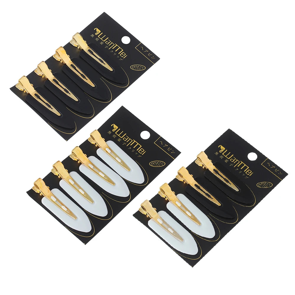 4 Pcs Seamless No Crease Barrettes Makeup Clip No Bend Hair Clip Professional Salon Styling Fixed hairpin Woman Man Hairdressing Oasis Select