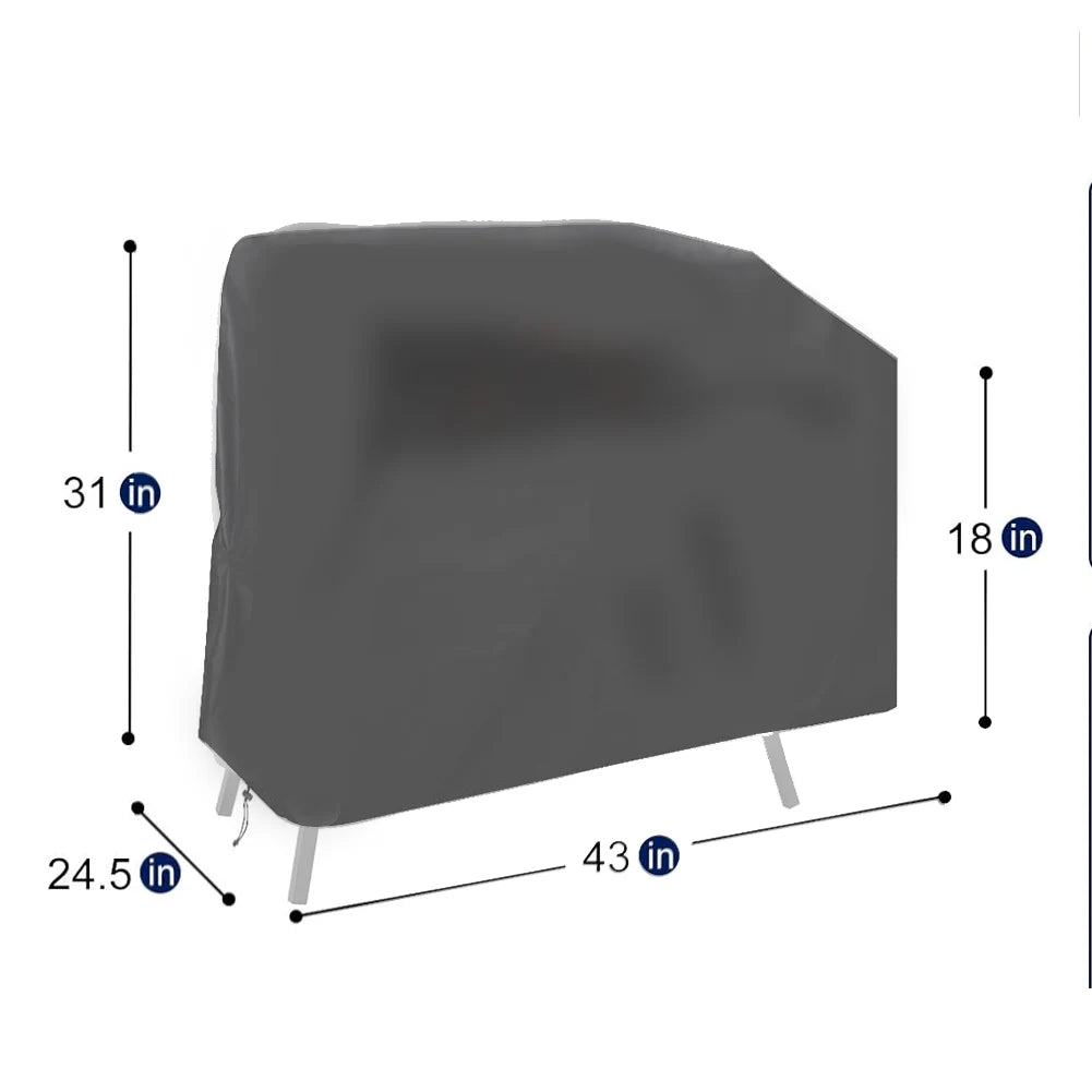 Custom Fit Outdoor Cover All-purpose Cover 43 L X 24 W X 29 H BBQ Cover 43 L X 24 W X 29 H Double Stitched Seam Tape Oasis Select
