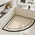 Nordic retro floor mats for bathroom, toilet, kitchen, household, cuttable, water-absorbent, quick-drying, non-slip floor mats Oasis Select A 80X80cm