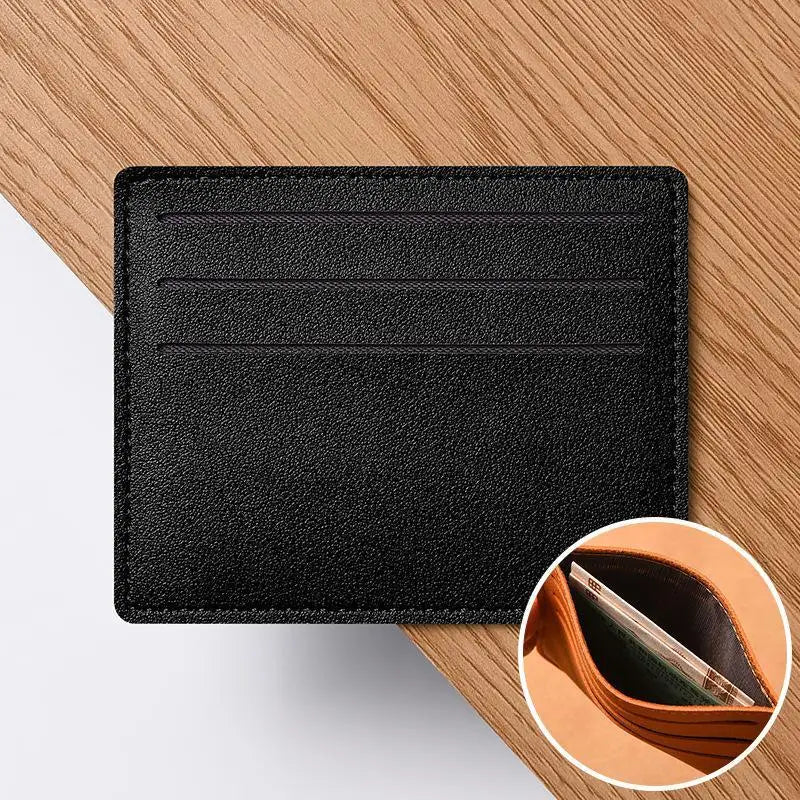 Minimalist Slim PU Card Holder – 6-Slot Pocket Wallet Case Slim Card Holder Oasis Select A8