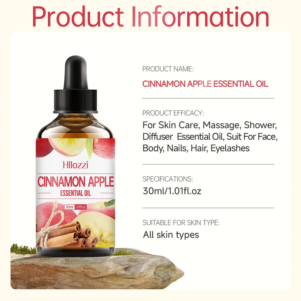 Hllozzi 30ml Cinnamon Apple Essential Oil | Aromatherapy Blend
