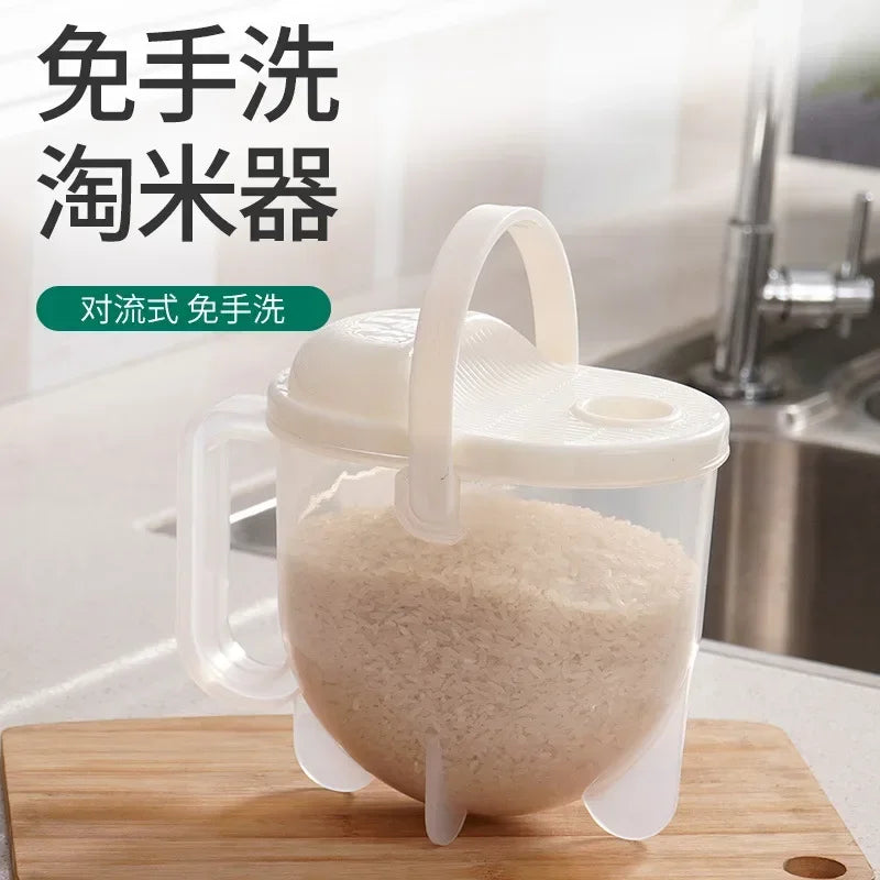 Kitchen Free Hand Washing Washing Rice Washing Vegetables Fruit and Vegetable Drain Basket Plastic Counter Flow Rice Washer Oasis Select