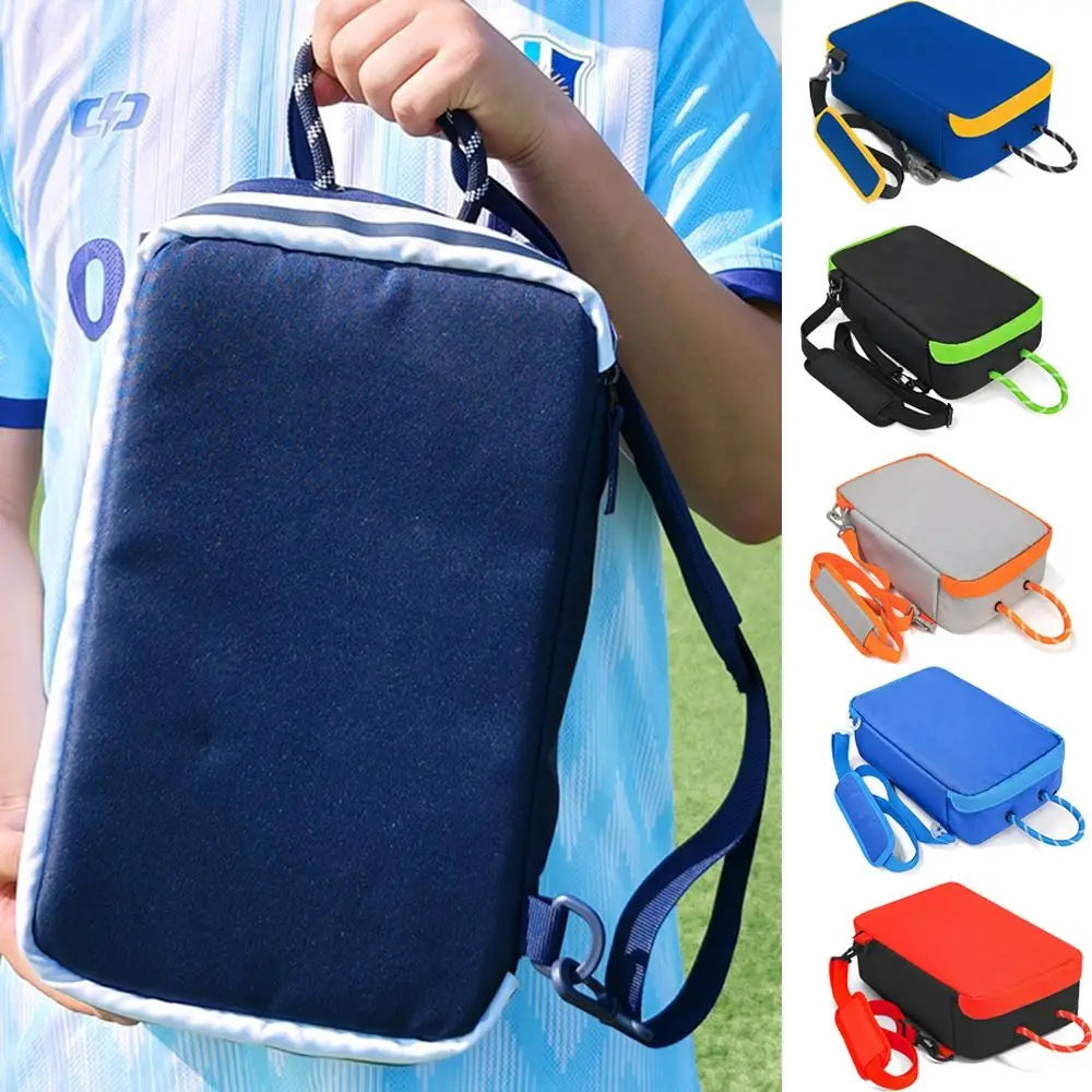 Portable Cuboid Shoe Bag – Breathable Travel Organizer & Shoulder Strap