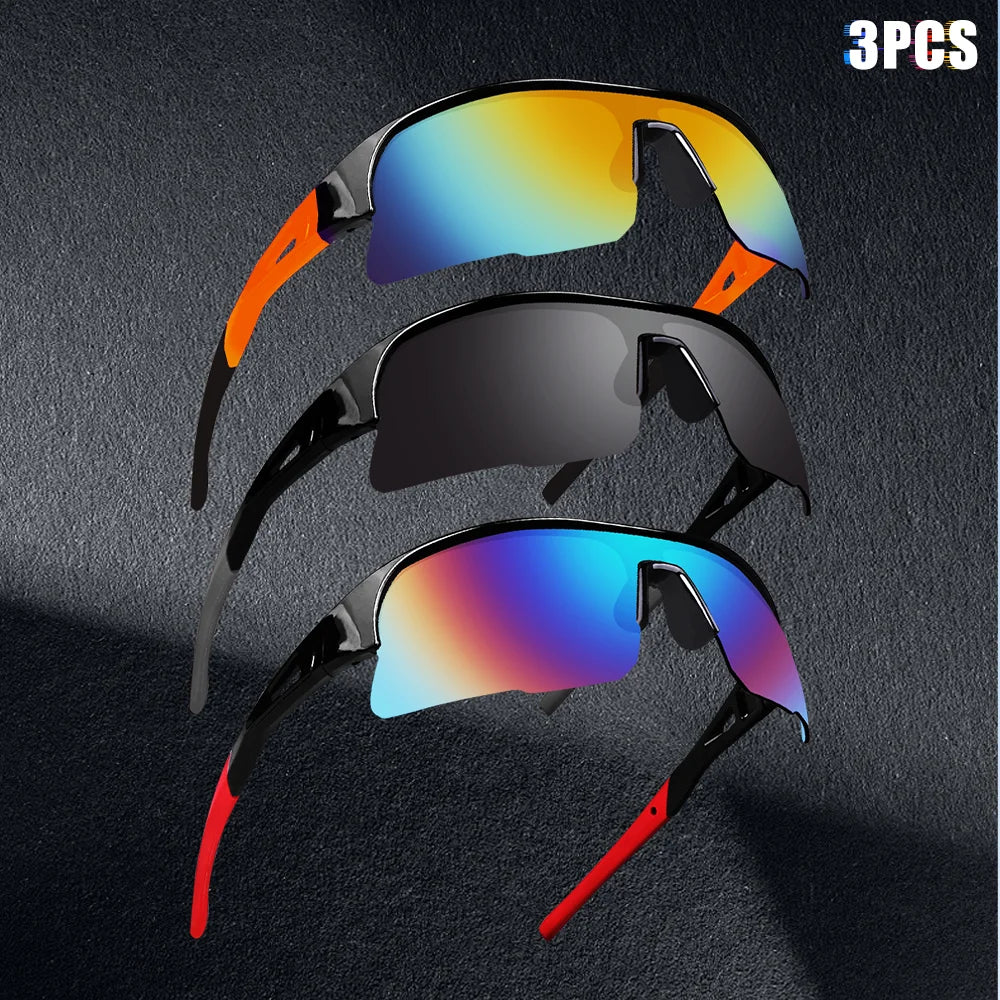 Cycling Glasses UV Protection Sports Sunglasses Lightweight Frame Surround Windproof Glasses for Cycling Running Hiking Oasis Select N-YJ-918537-T