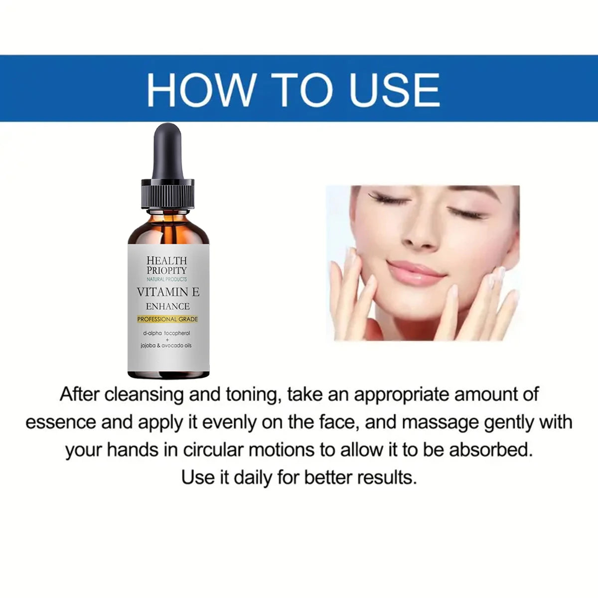 Vitamin E Face Serum Oil – Moisturizing, Firming & Brightening