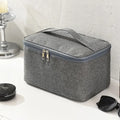 Men's Large Double Layer Travel Toiletry Bag – Oxford Wash Bag Travel Toiletry Bag Oasis Select Grey