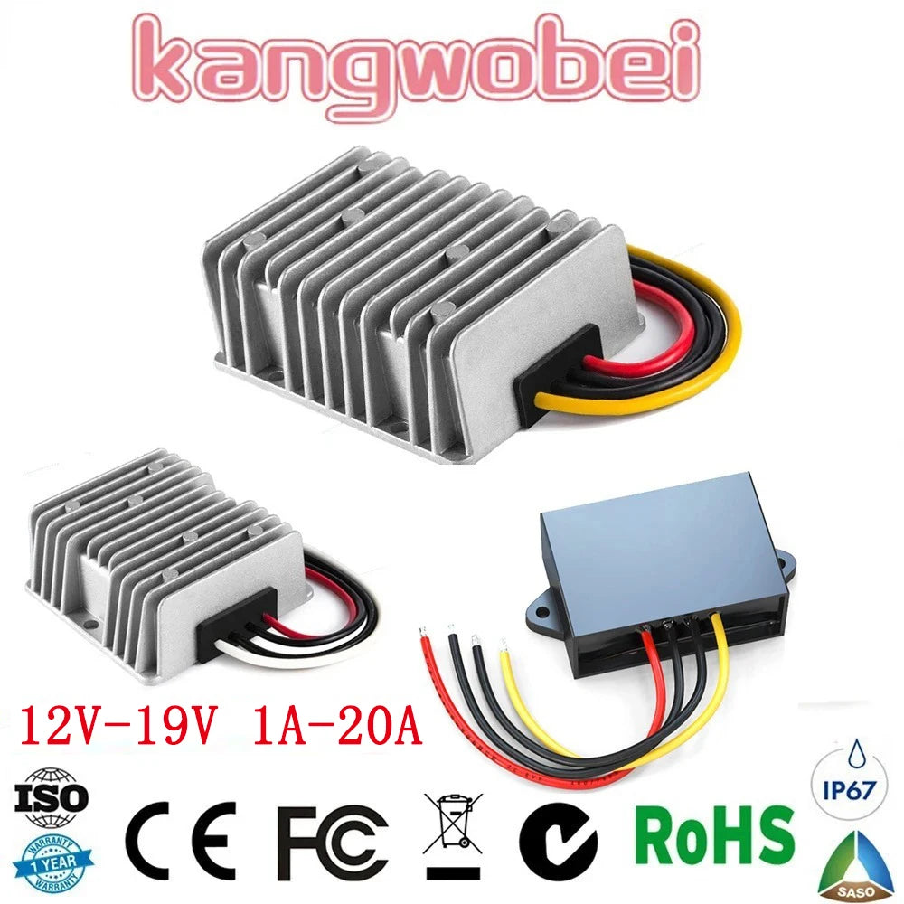 12V to 19V 1A-20A Stabilizer DC to DC Converter Boost Step Up Power Converter 12 Volt to 19 Volt Car Laptop Power Supply 9V-13V Oasis Select