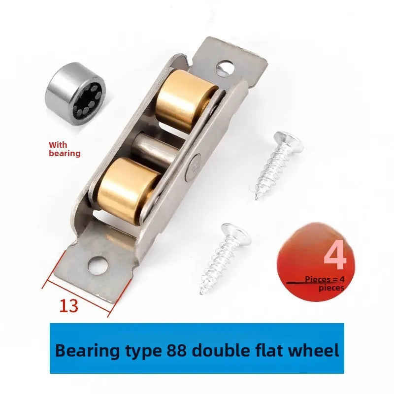 1Pc Stainless Steel Window Pulley Glass Upperand Down Sliding Door Roller Runner Mute Wheel Track Pulley Furniture Oasis Select 88 C