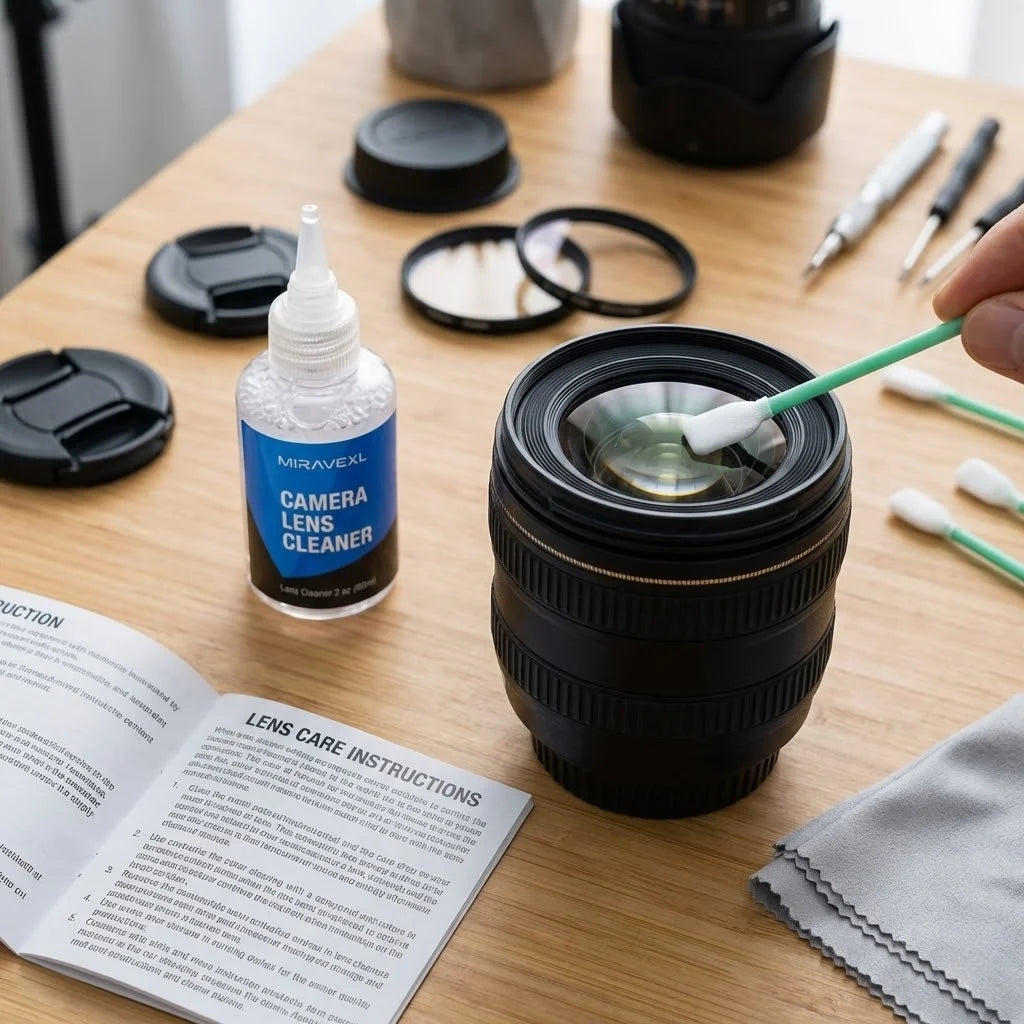 Professional Camera Lens Cleaning Kit Microfiber Cloth Sensor Swabs Spray Dropper Bottle For DSLR Glasses VR Optics Mac Monitors Oasis Select