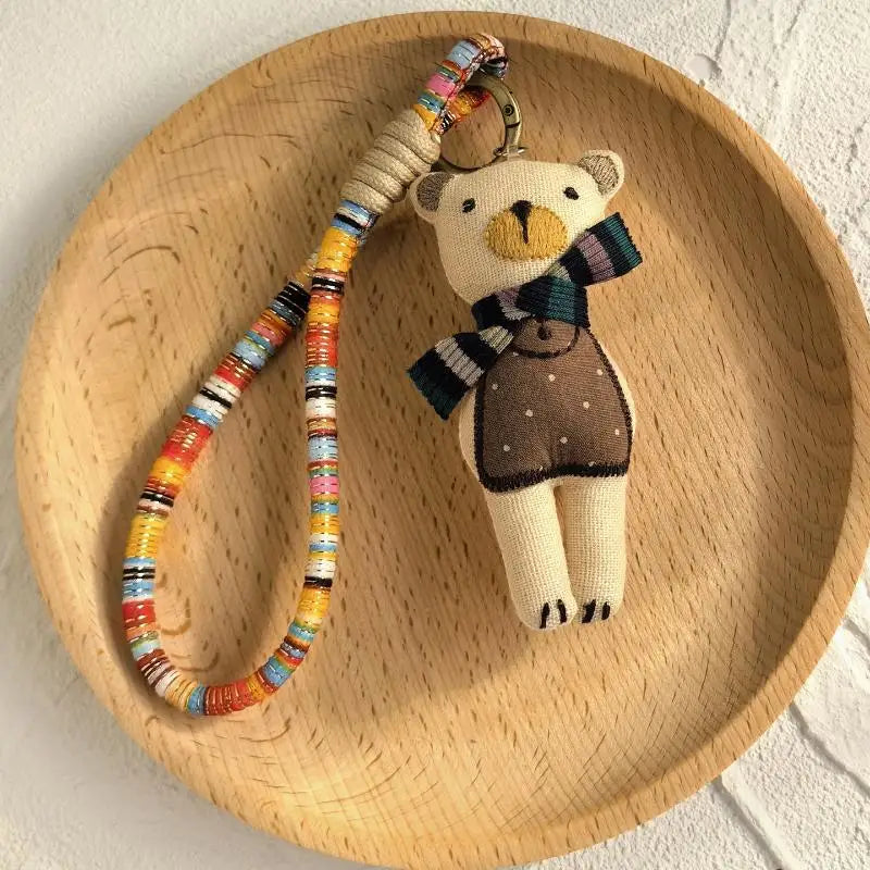 Handmade Cartoon Animal Fabric Keychain | Cute Backpack Pendant Fabric Keychain Pendant Oasis Select F