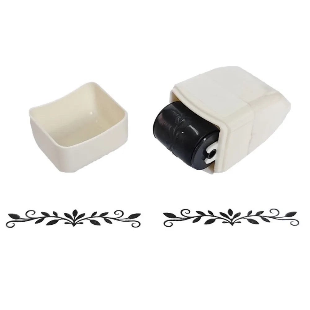 Convenient Lace Rolling Stamp DIY Handcraft Score Printing Pattern Roller Stamp Plastic Roller Sealing Painting Graffiti Gifts Oasis Select White