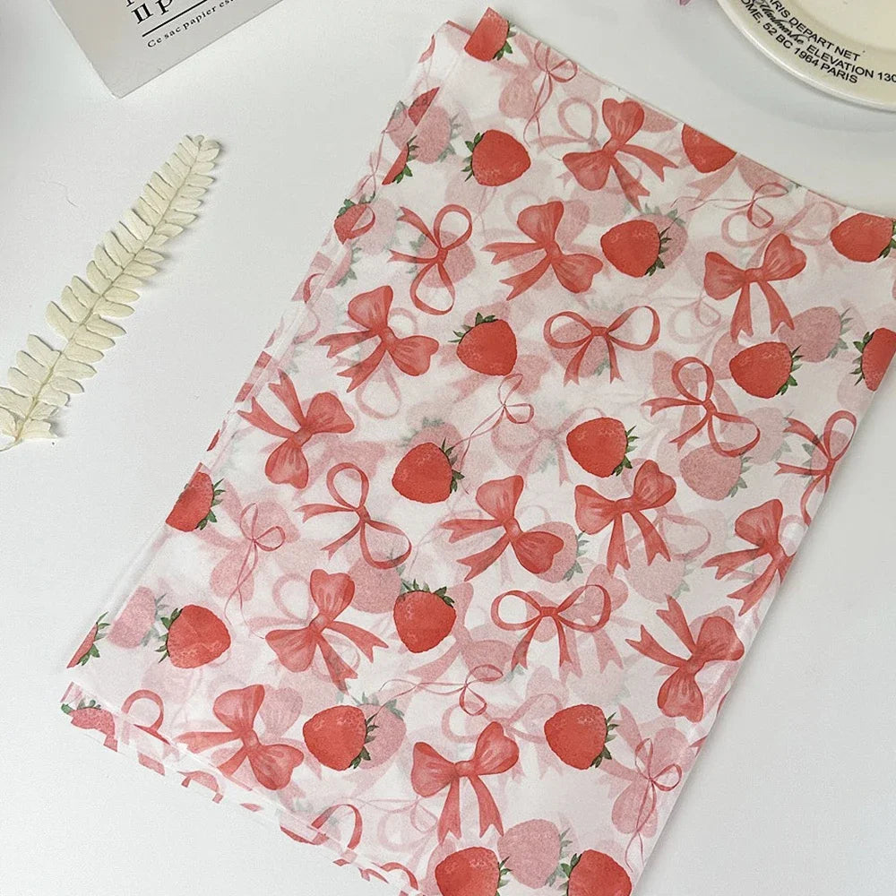 Bouquet Wrapping Paper Silver Snowflake Tissue Papers Strawberry Paper Hand-Kneaded Cake Baking Gift Wrap For Decorations Gift Oasis Select Red Strawbe10 Sheets
